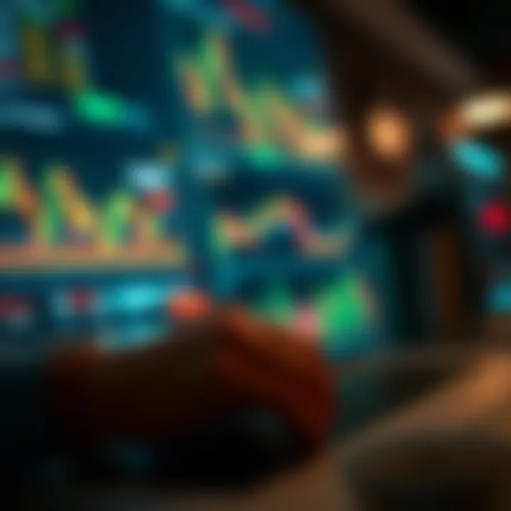 Risk management strategies illustrated with charts and trading tools for binary options