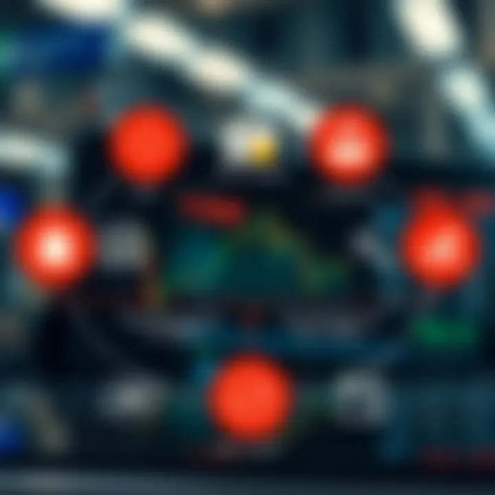 Key Strategies and Risk Management in Binary Options Trading Illustration depicting key binary options strategies and risk management icons