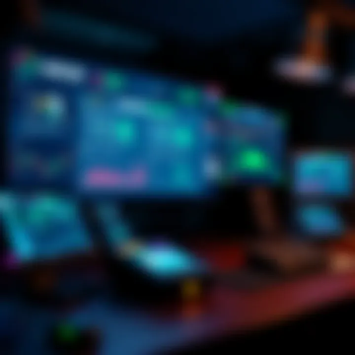 Illustration of risk mitigation strategies with financial icons and monitoring systems