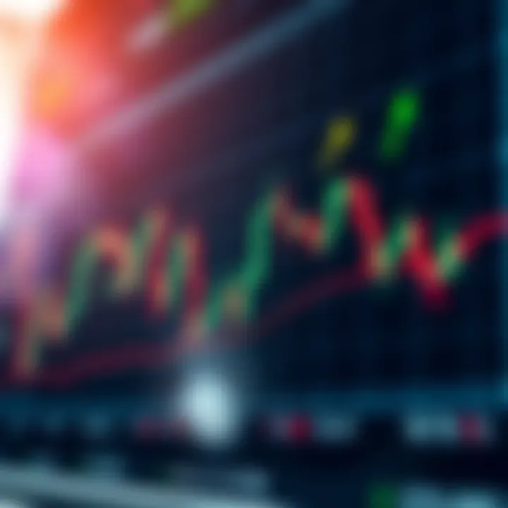 Currency Pair Trends and Potential in Forex Trading Financial chart showing currency pair fluctuations with arrows indicating trading opportunities