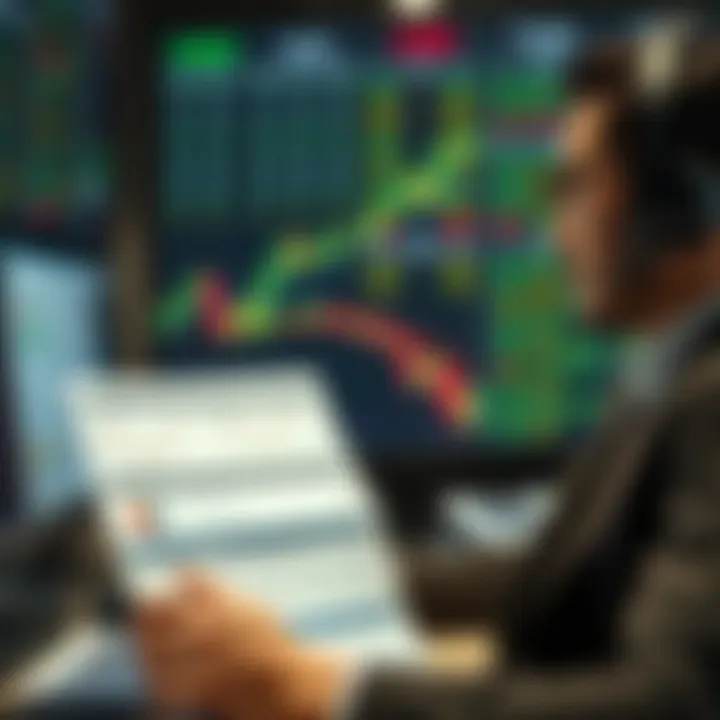 Forex trader analyzing economic calendar for informed trading decisions