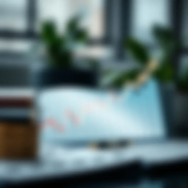 Graph showing financial growth and copy trading connections