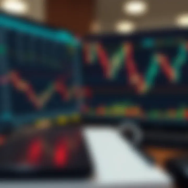 Diagram illustrating main tools used in technical analysis such as moving averages and volume