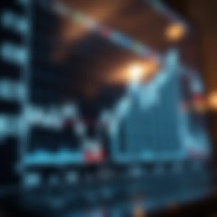 Graph displaying upward and downward trends representing financial market fluctuations