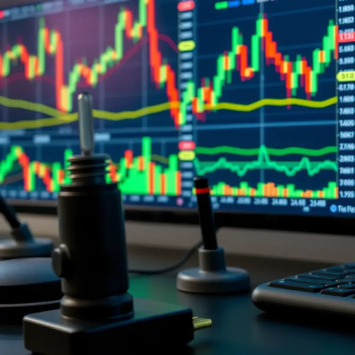 Financial tools and graphs used for forex trading analysis in Spain