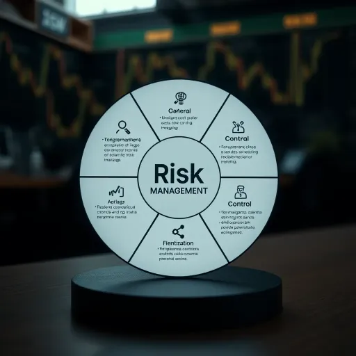 Diagram illustrating the key stages of risk management including identification, assessment, control, and monitoring